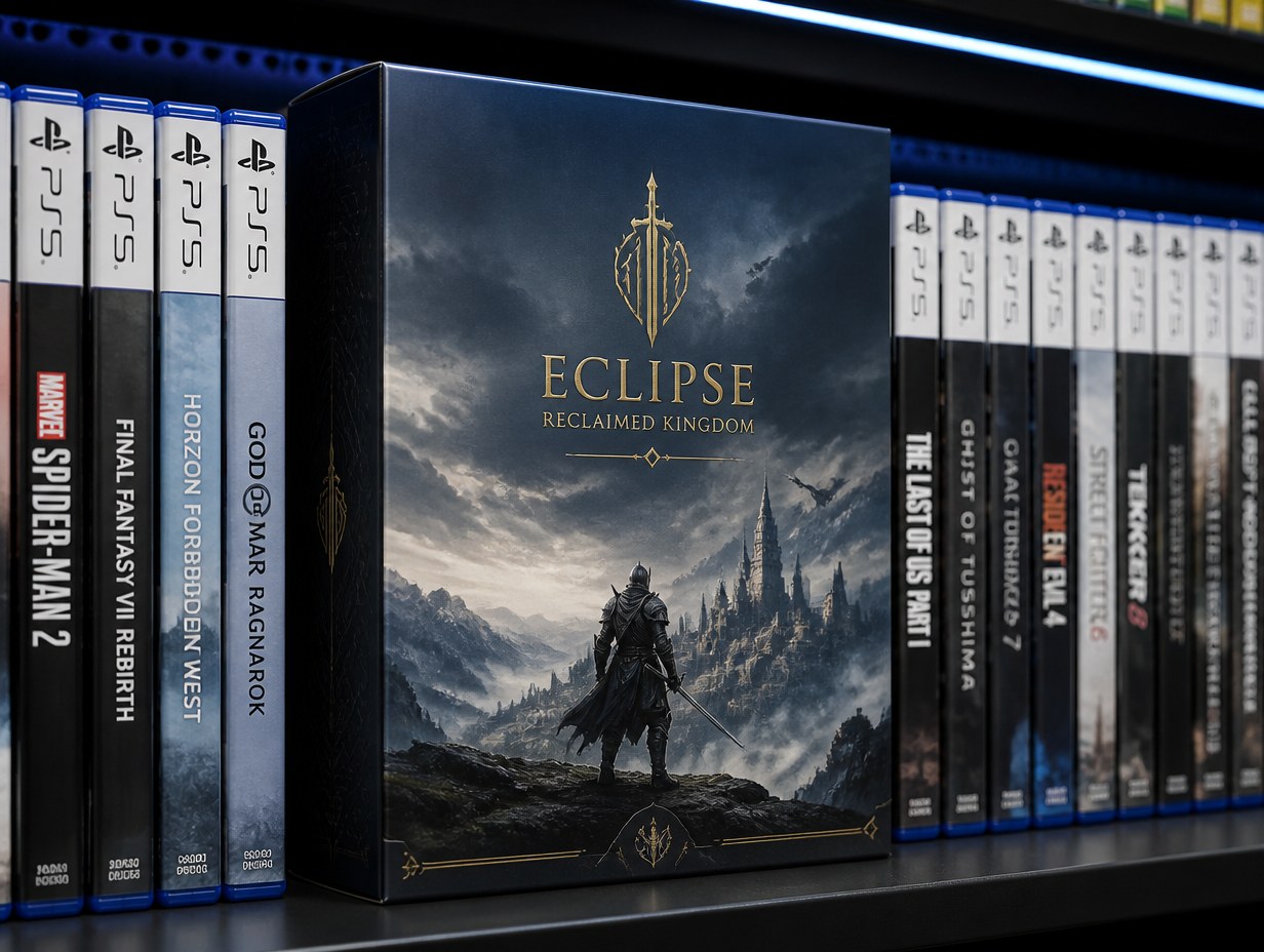 AI-generated video game box mockup sample