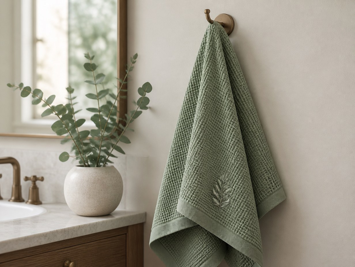 AI-generated waffle towel mockup sample