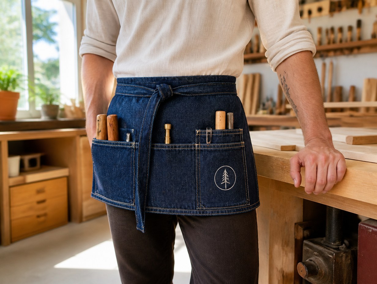 AI-generated waist apron mockup sample
