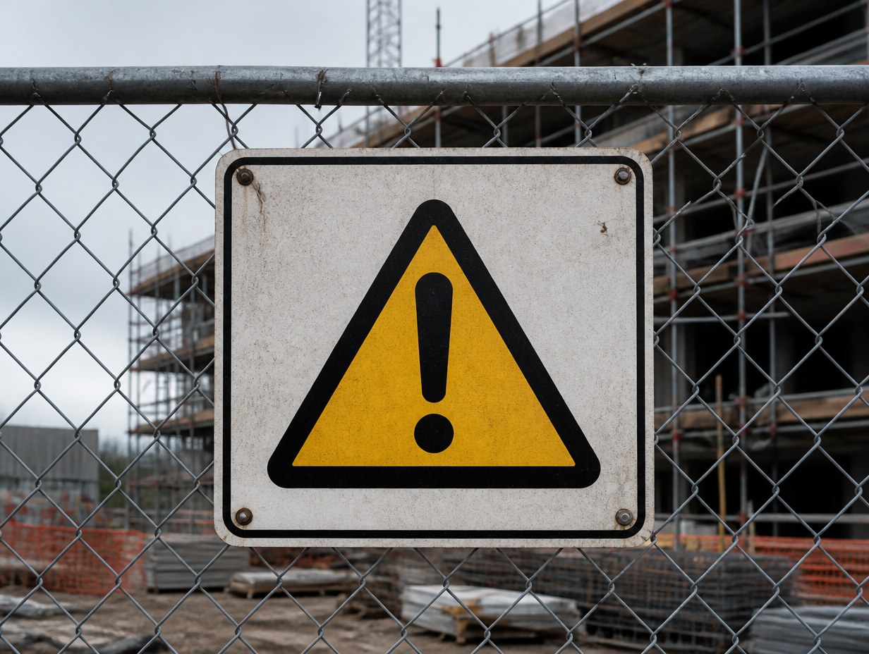 AI-generated warning sign mockup sample