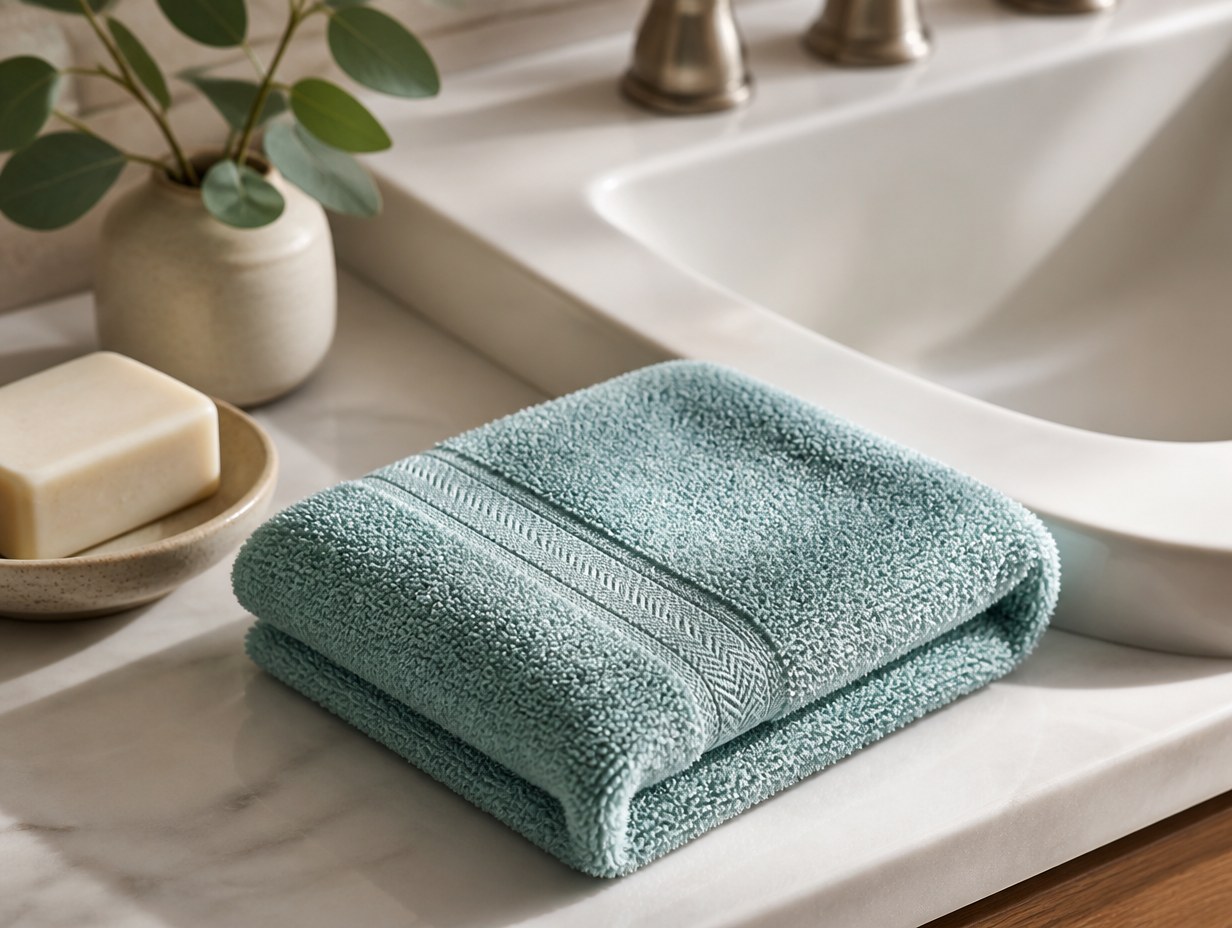 AI-generated washcloth mockup sample