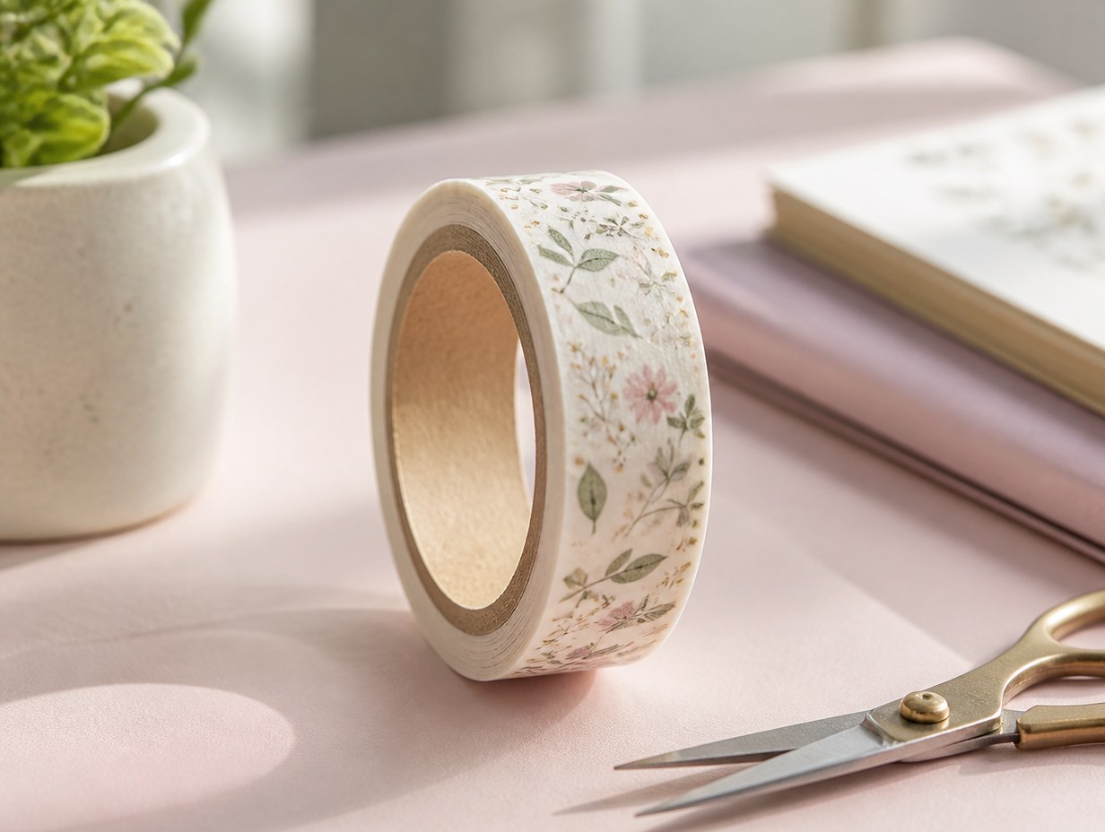 AI-generated washi tape roll mockup sample