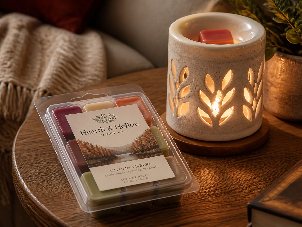 Wax Melt Label mockup example