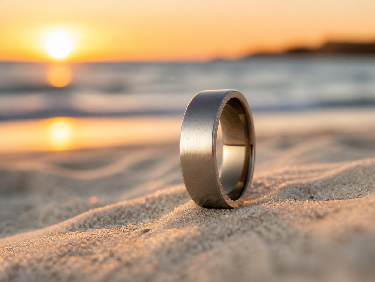 AI-generated wedding band mockup sample