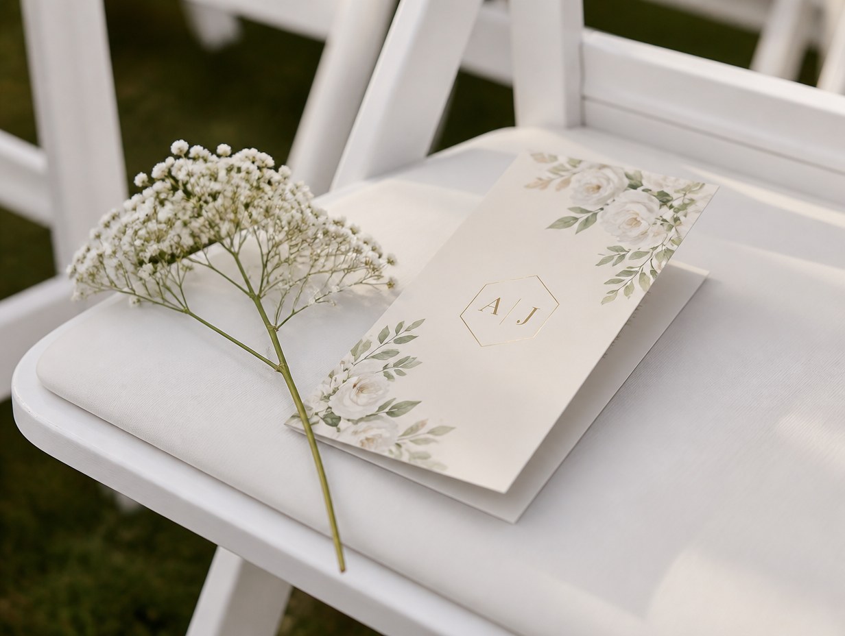 Wedding Ceremony Program mockup example