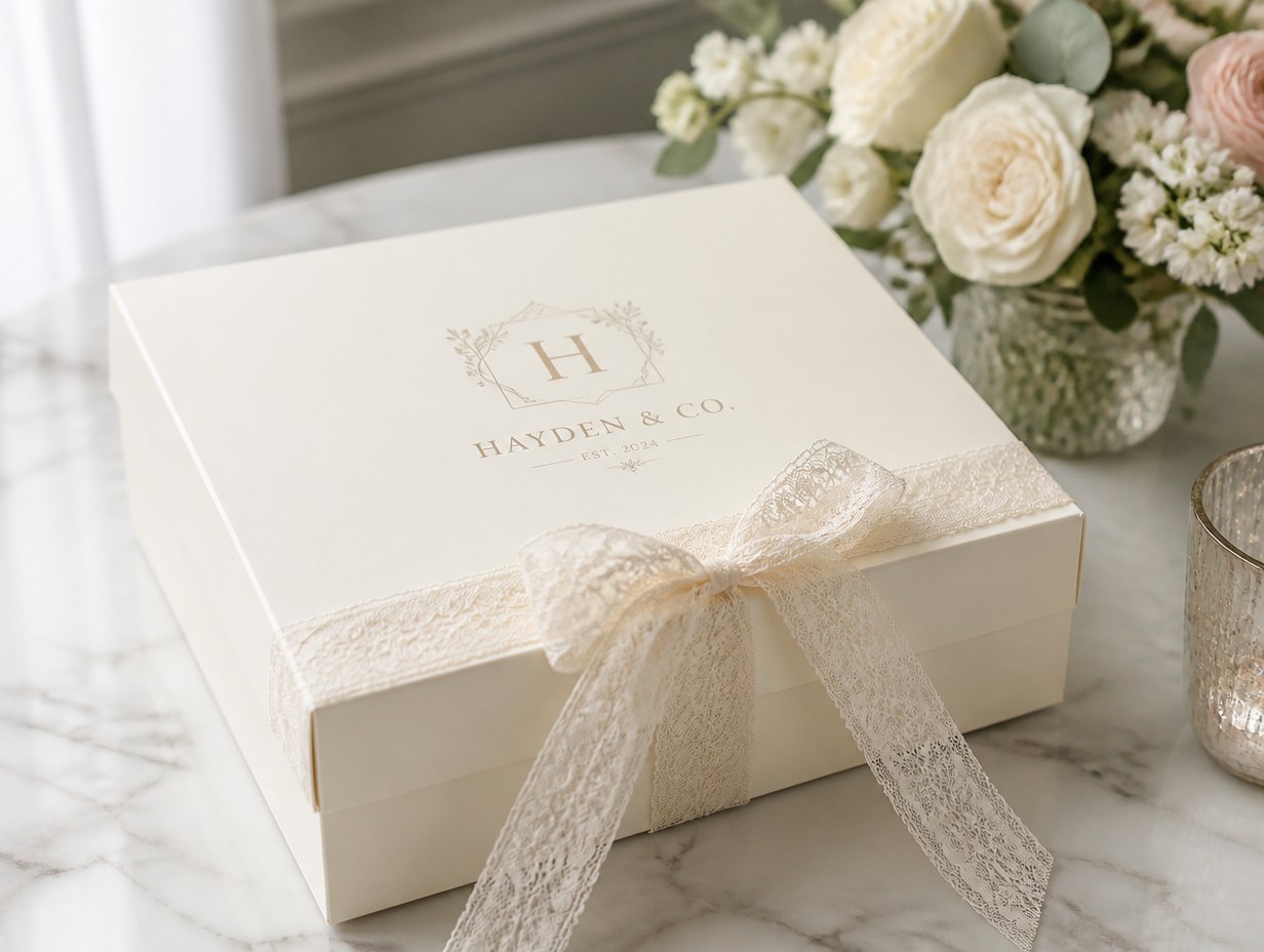 Wedding Gift Box mockup example