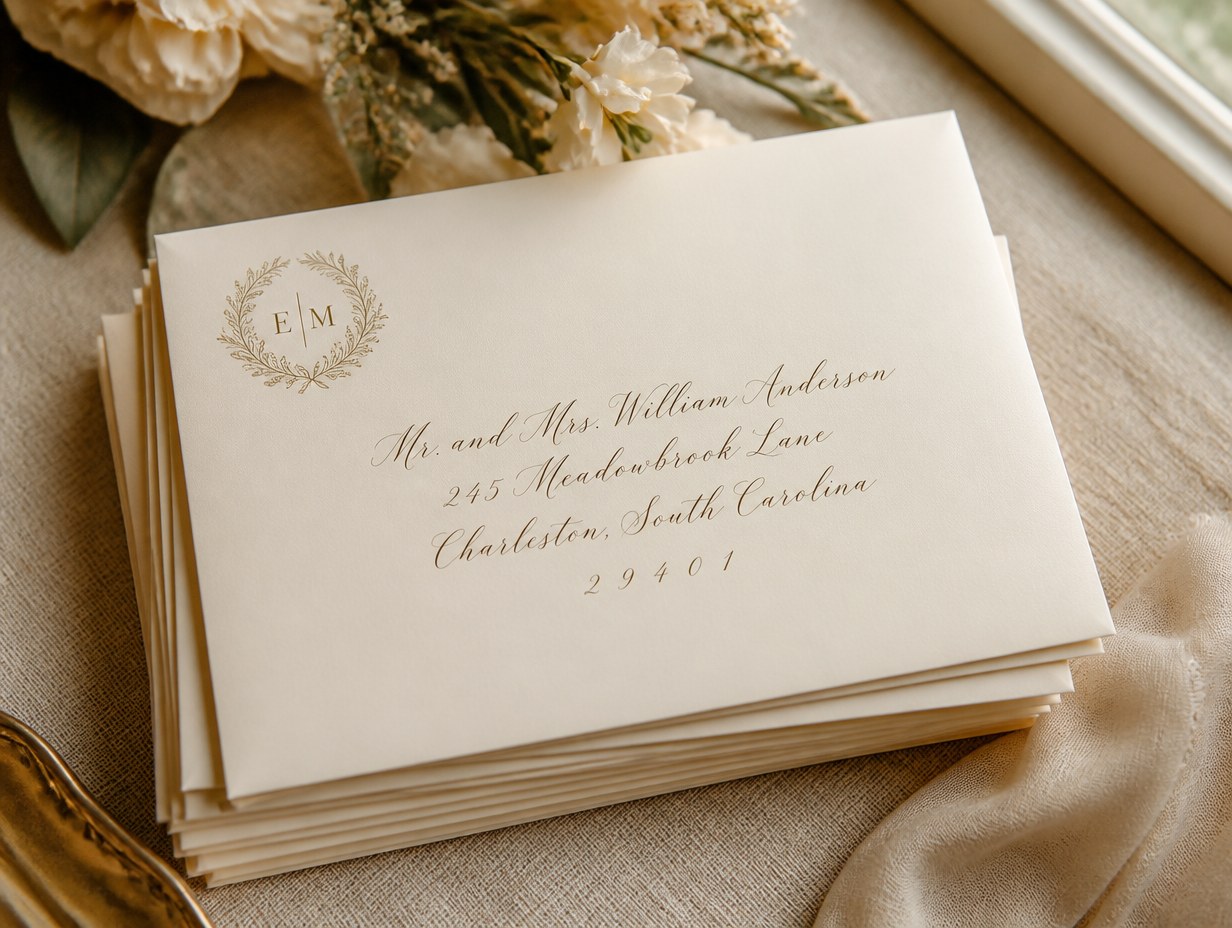 Wedding Invitation Envelope mockup example