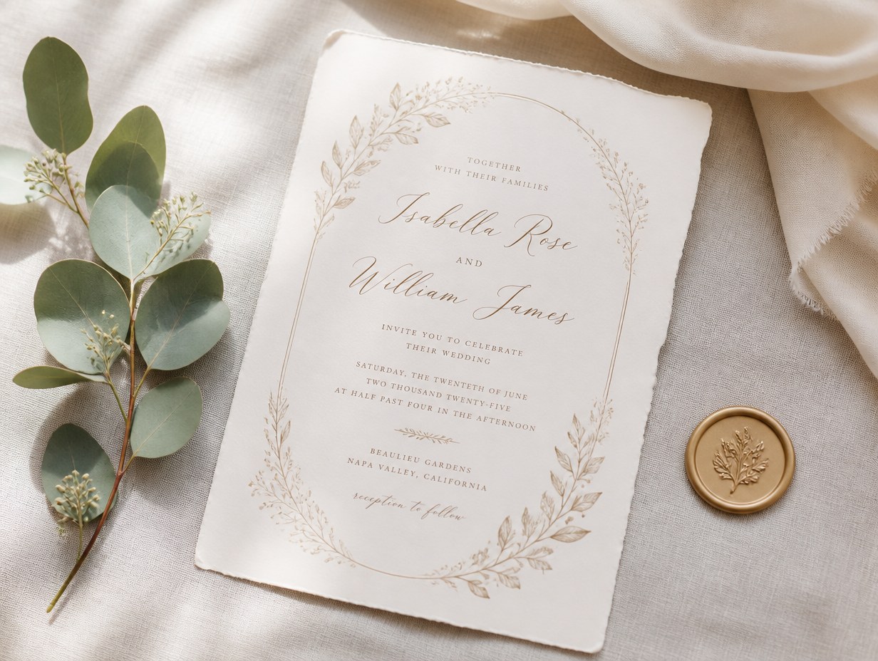 Wedding Invitation mockup example