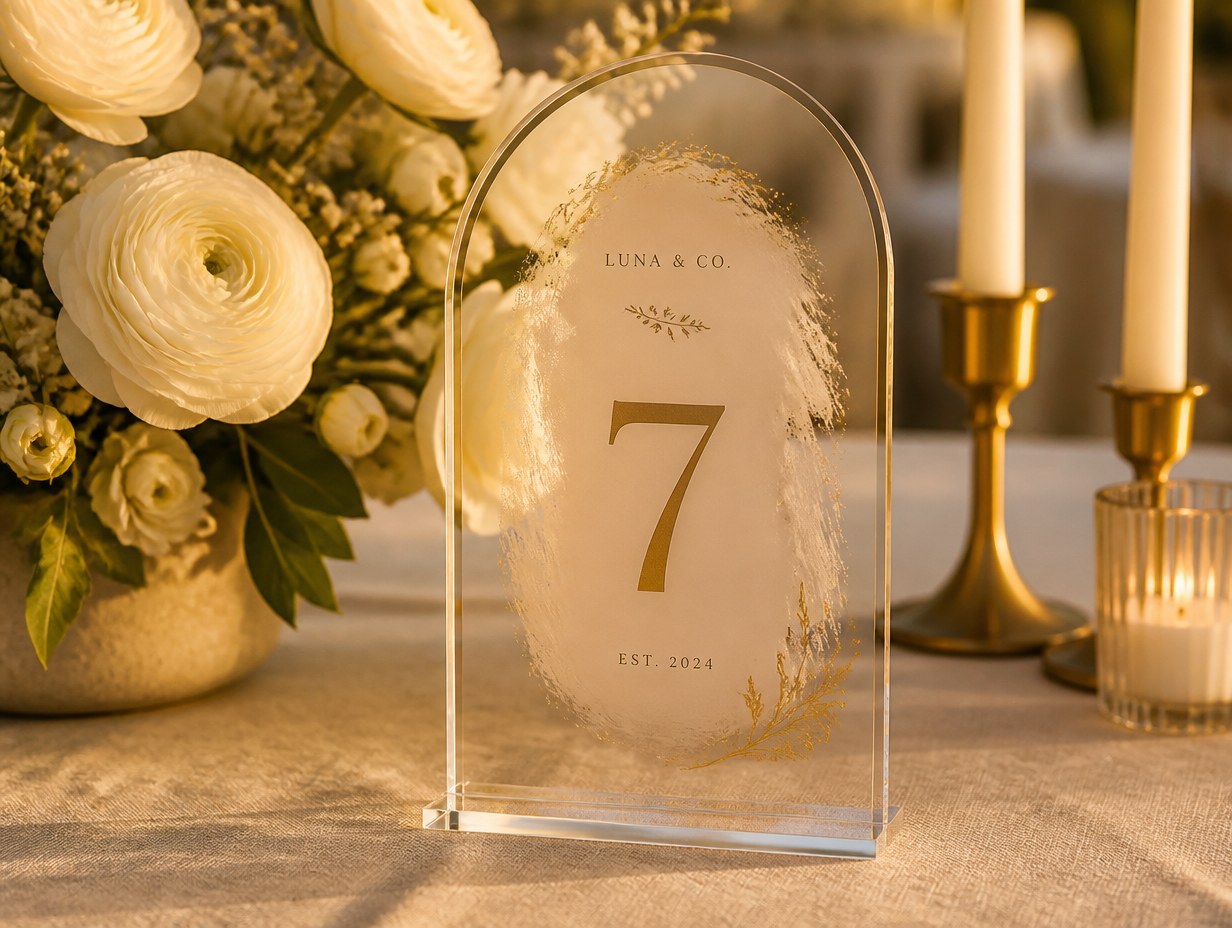 Wedding Table Number mockup example