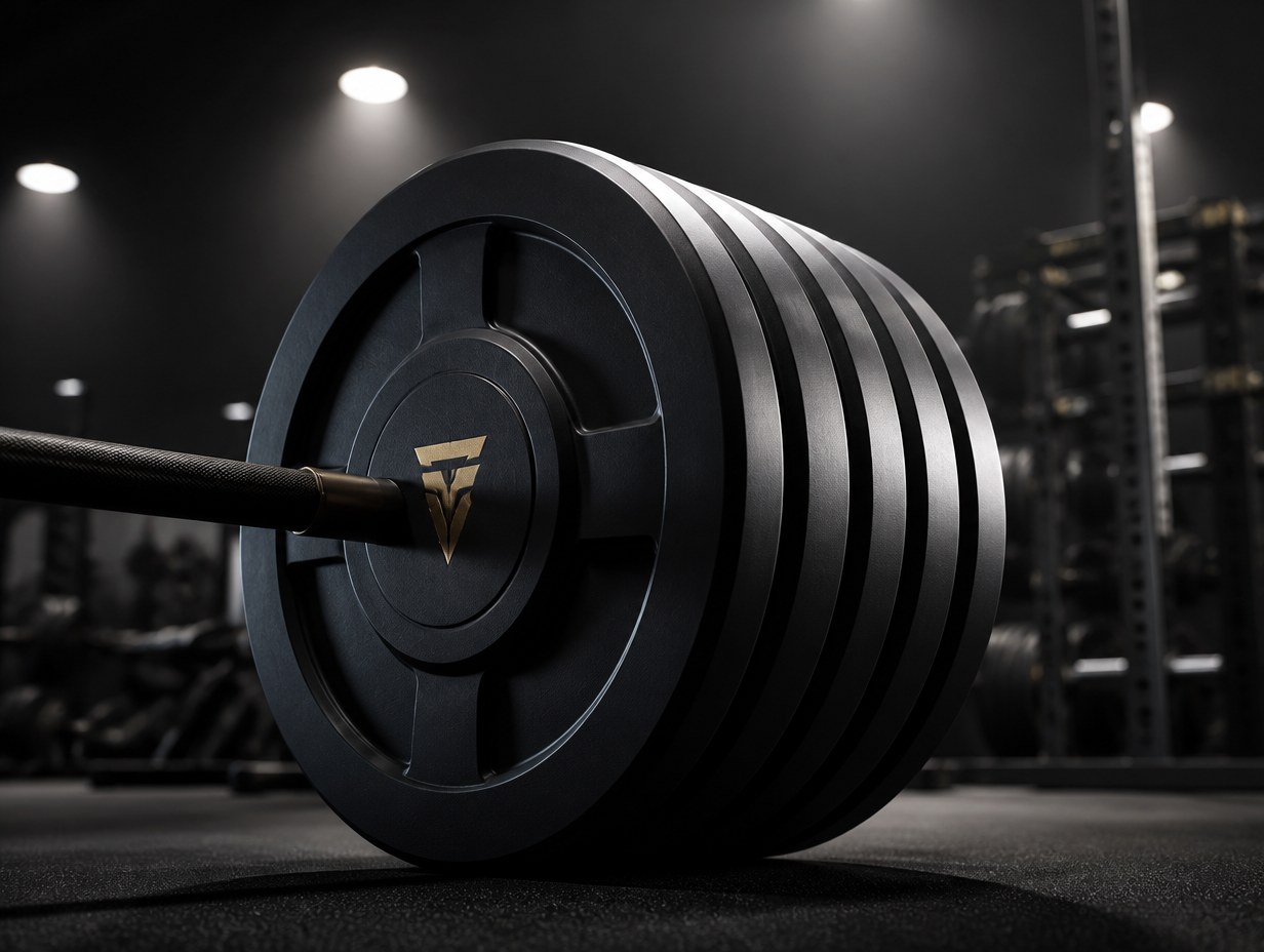 AI-generated weight plate mockup sample