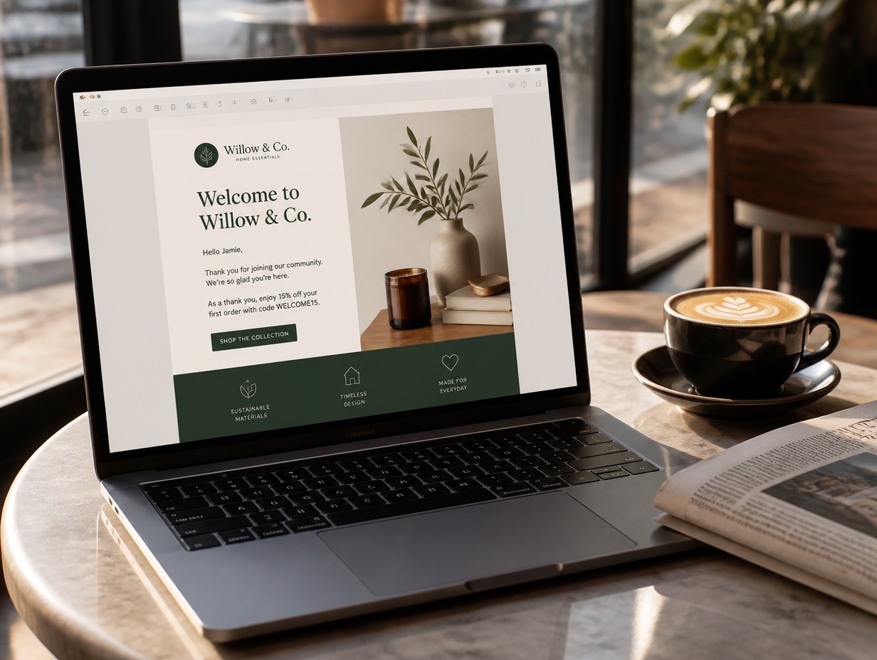 Welcome Email mockup example