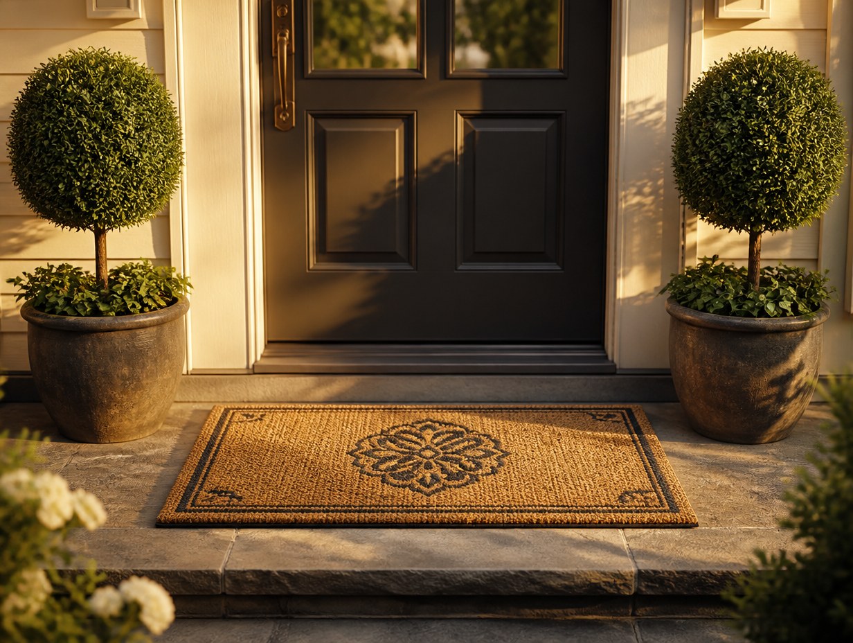AI-generated welcome mat mockup sample