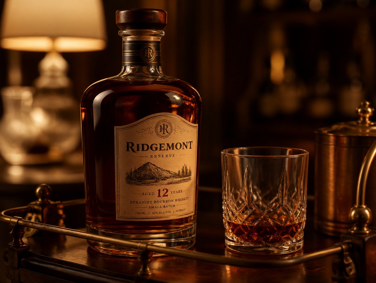 Whiskey Bottle Label mockup example