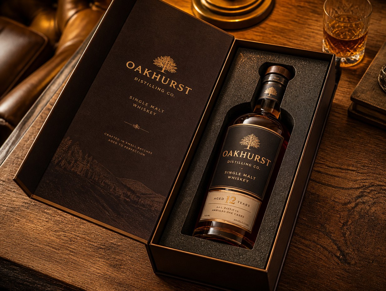 Whiskey Gift Box mockup example