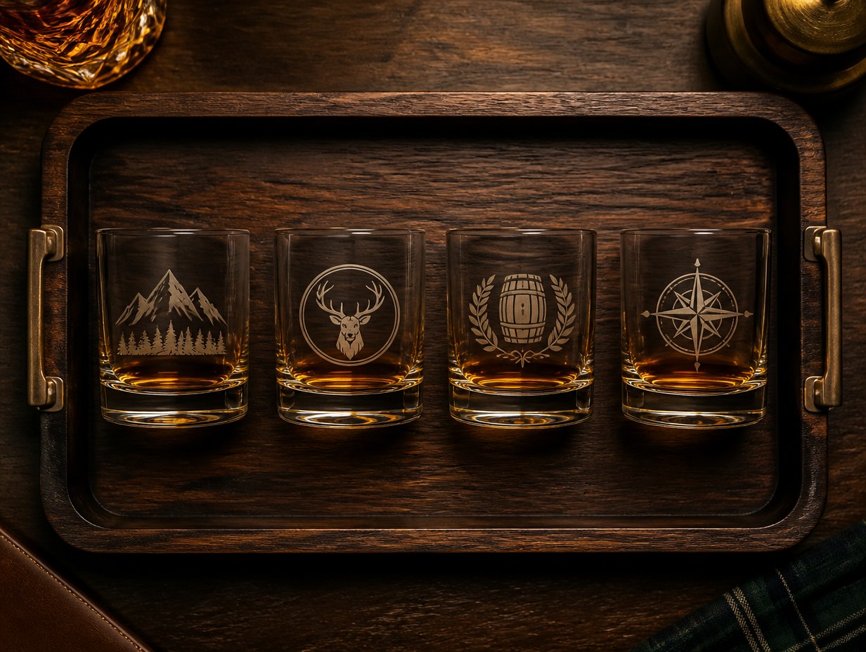 Whiskey Glass Set mockup example