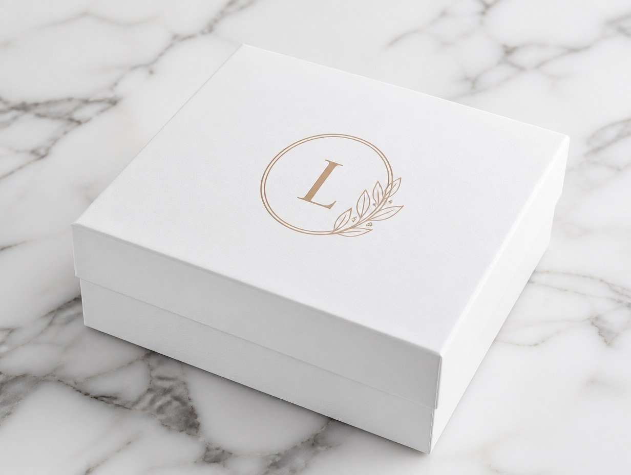 White Gift Box mockup example