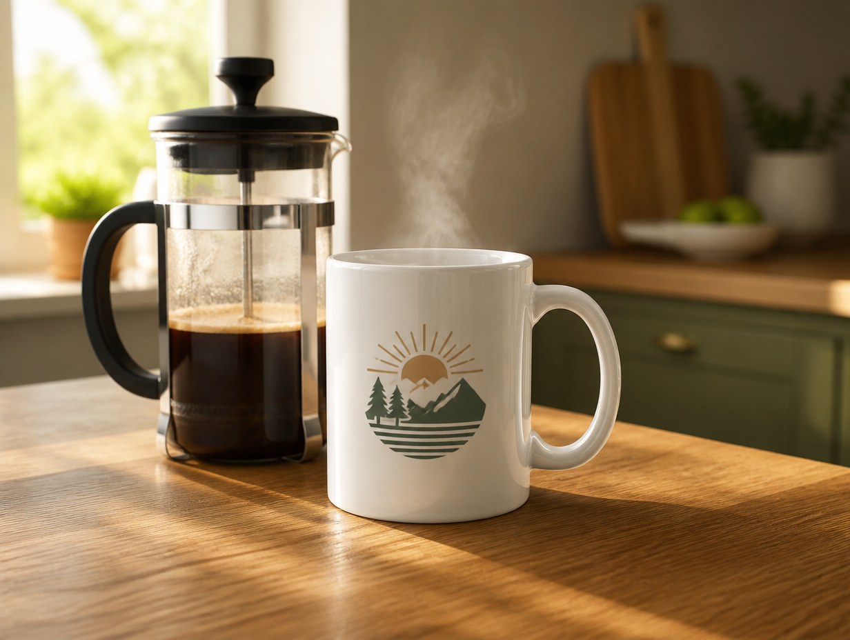White Mug mockup example