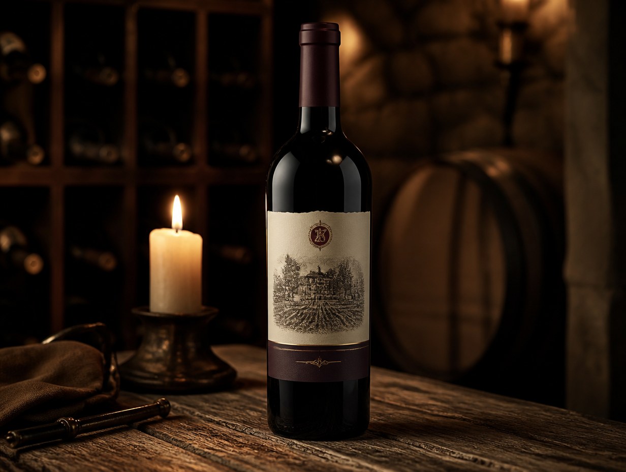 Wine Bottle mockup example
