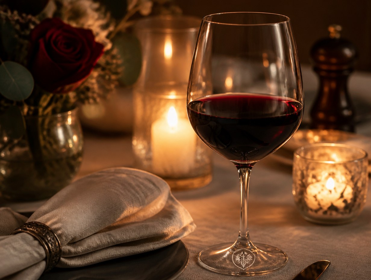 AI-generated wine glass mockup sample