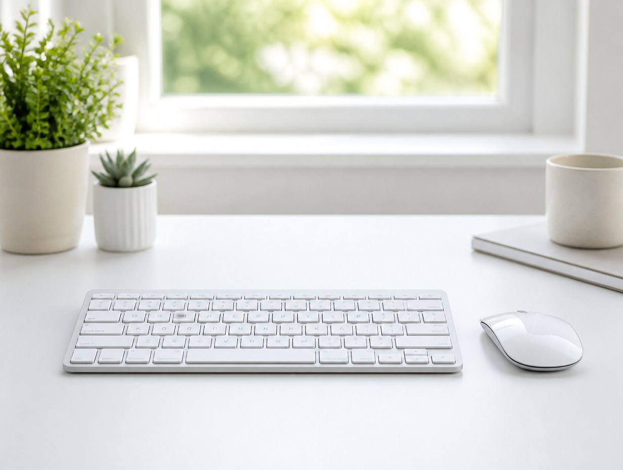 AI-generated wireless keyboard mockup sample