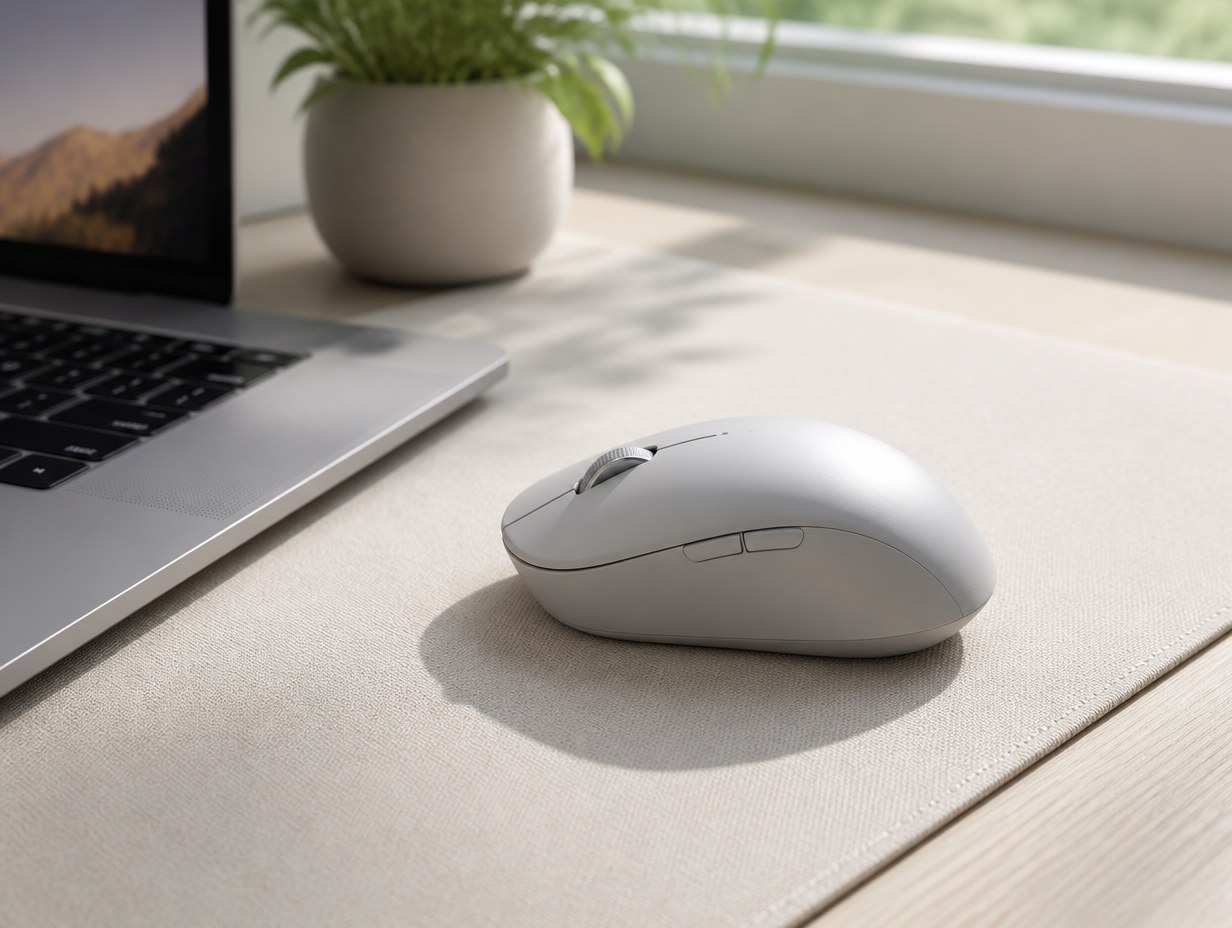 AI-generated wireless mouse mockup sample