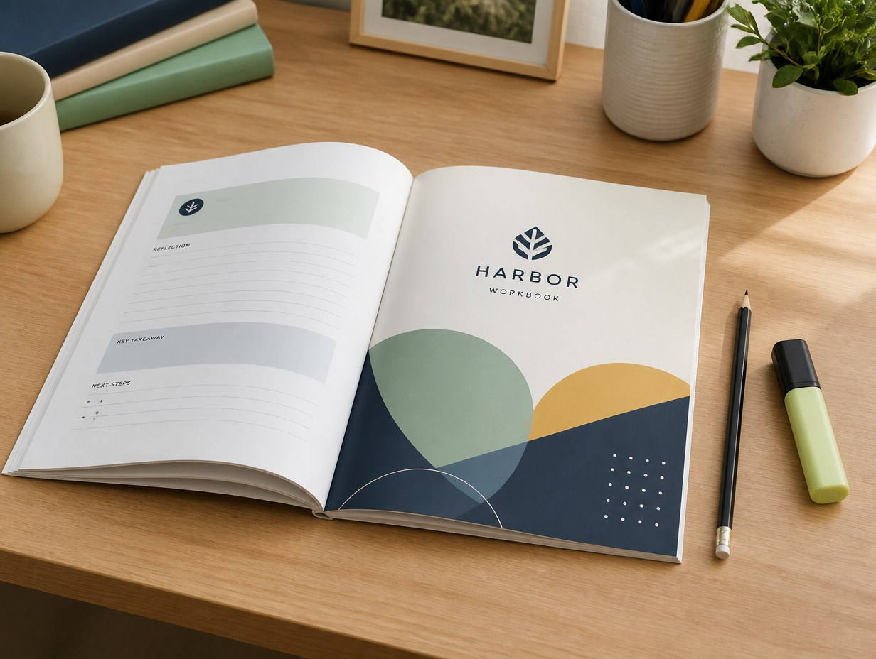 AI-generated workbook mockup sample