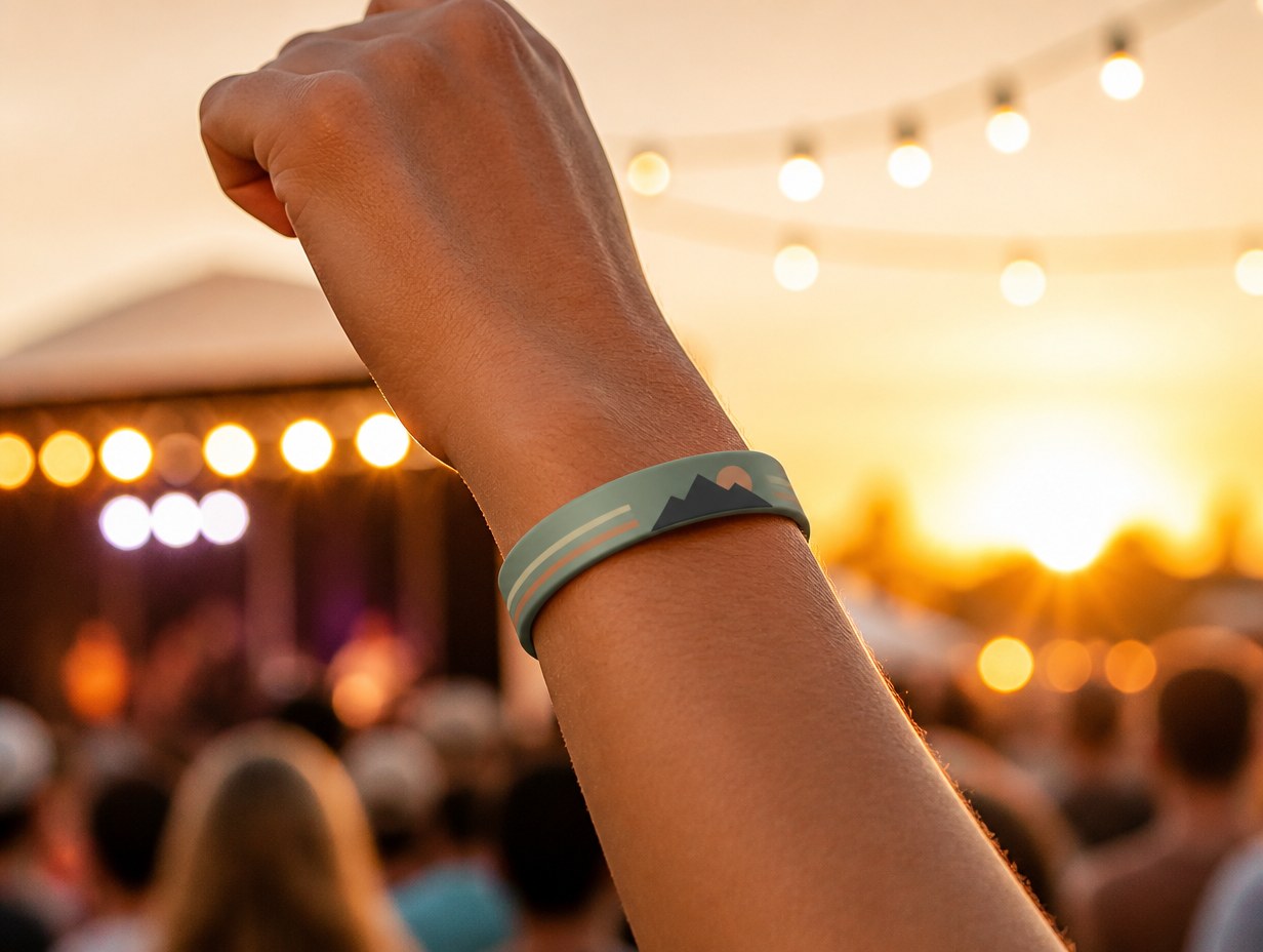 AI-generated wristband mockup sample