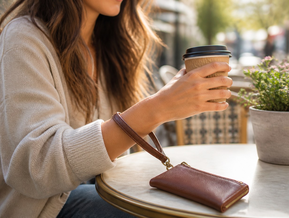 AI-generated wristlet mockup sample