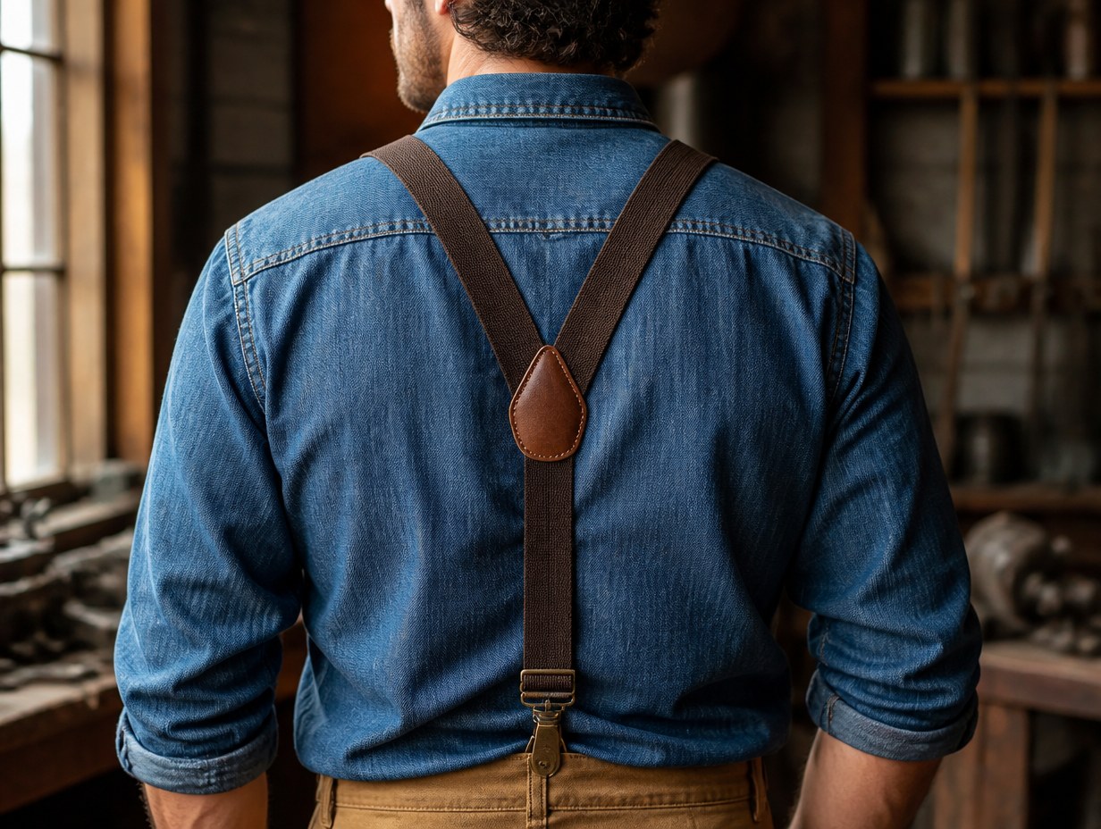 Y-Back Suspenders mockup example