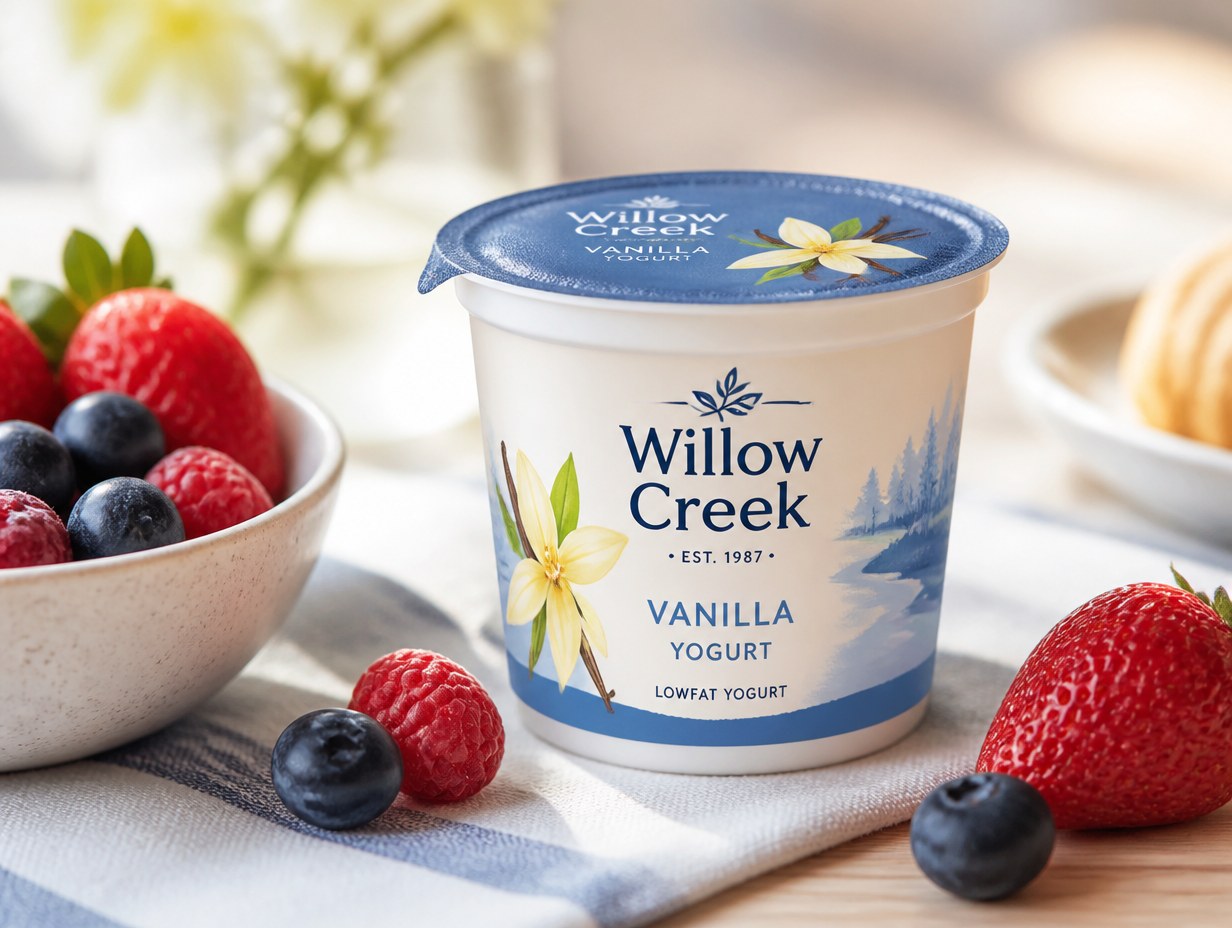Yogurt Cup Label mockup example