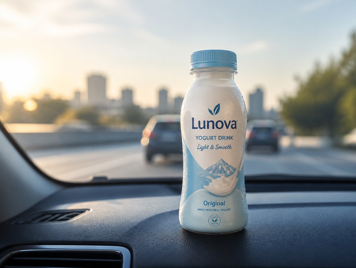 Yogurt Drink Bottle mockup example