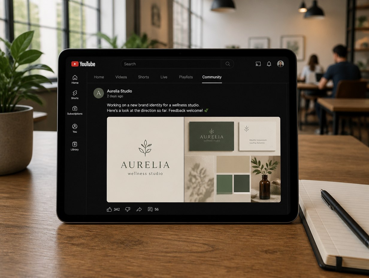 YouTube Community Post mockup example