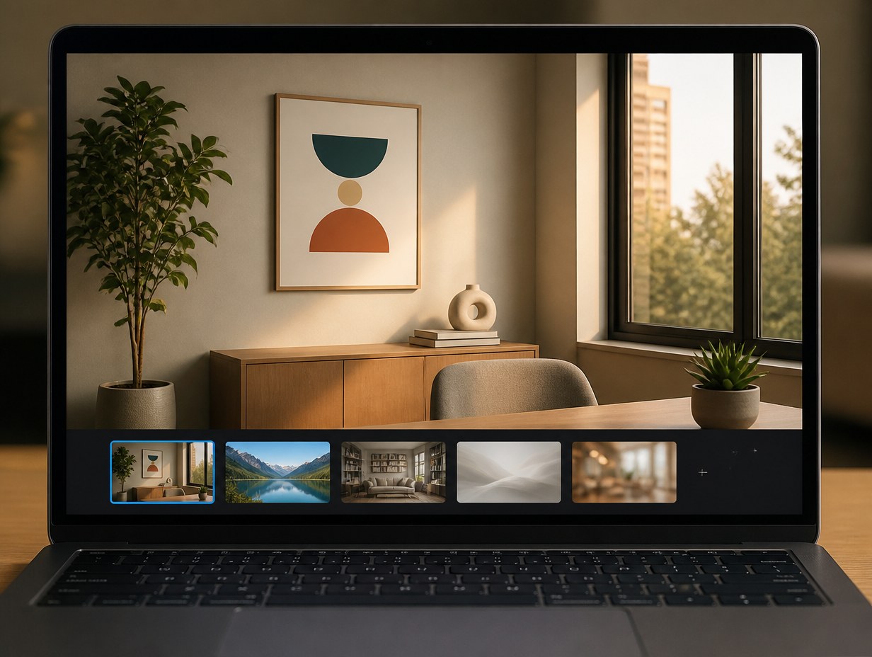 AI-generated zoom background mockup sample