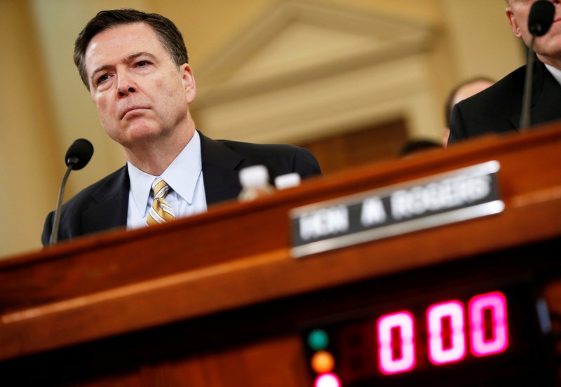 Comey testifies before the House Intelligence Committee hearing into alleged Russian meddling in the 2016 U.S