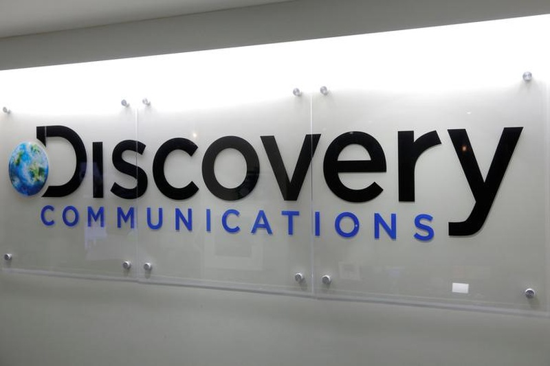 Image result for The Discovery Communications logo is seen at their office in Manhattan, New York, U.S., August 1, 2016. Andrew Kelly