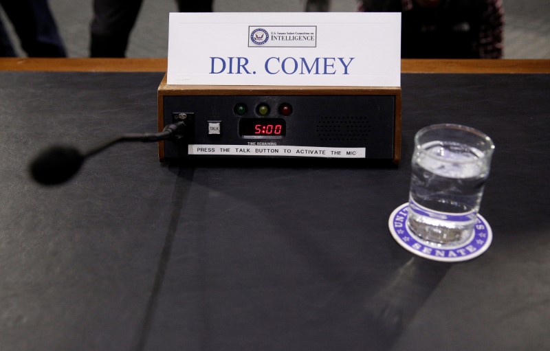 Former FBI director James Comey testifies in Senate Intelligence Committee