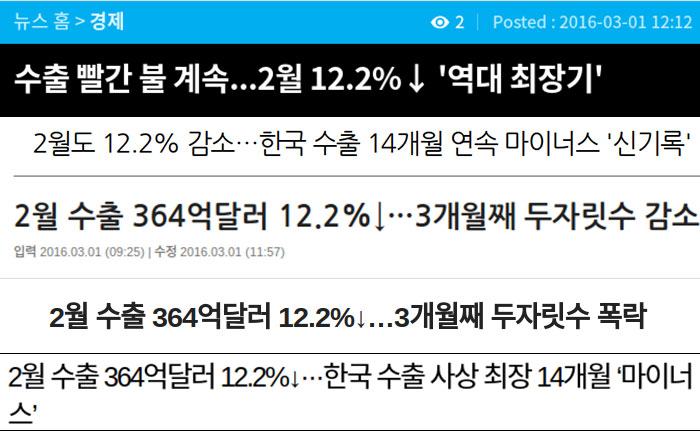 ▲ 3월 1일 관련 보도들 캡쳐.위쪽부터 YTN, 조선일보, KBS, SBS, 경향신문