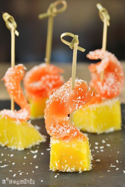 Mango & Coconut with Smoked Salmon by L'Exquisit #Salmon #Mago #LExquisit