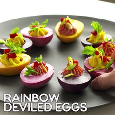 Rainbow Eats: Rainbow Deviled Eggs