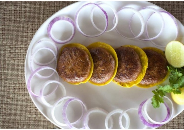 Galouti Kebab on Ulte Tawe ka Paratha at Coriander Leaf