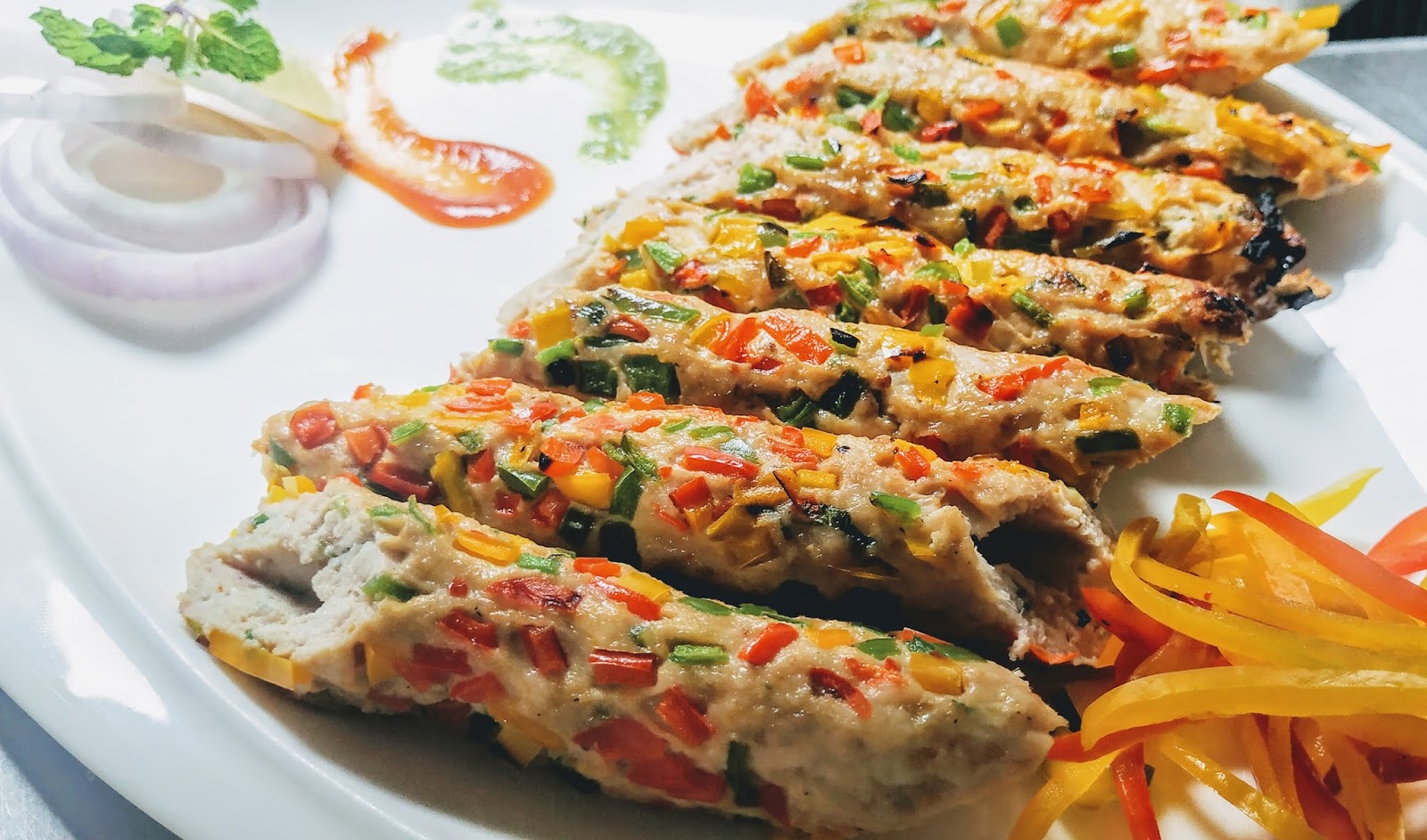 Authentic Gilafi Seekh kabab Recipe ( chicken)