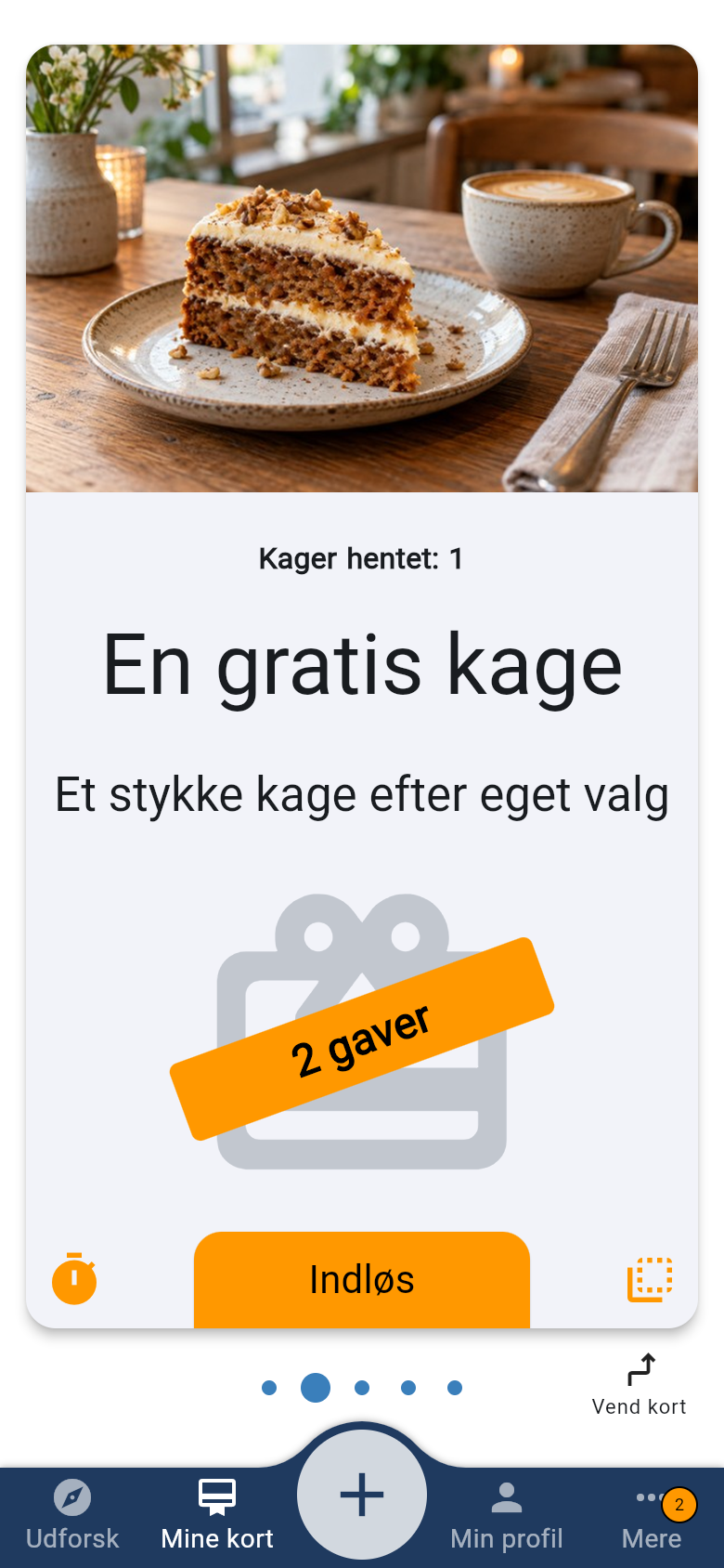 Eksempel på værdikort i din app