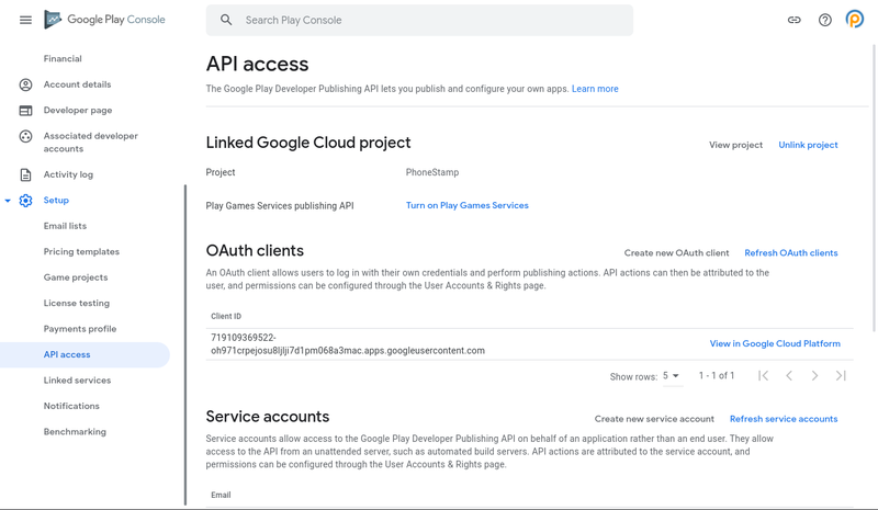 google-play-api-access