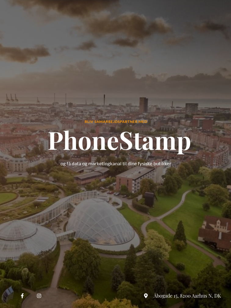 Eksempel på hjemmeside hosted ved PhoneStamp
