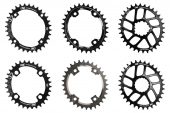 , OneUp Components Traction Ring &#8211; Oval Narrow-Wide Compatible Chainring for Shimano, SRAM, RaceFace and more