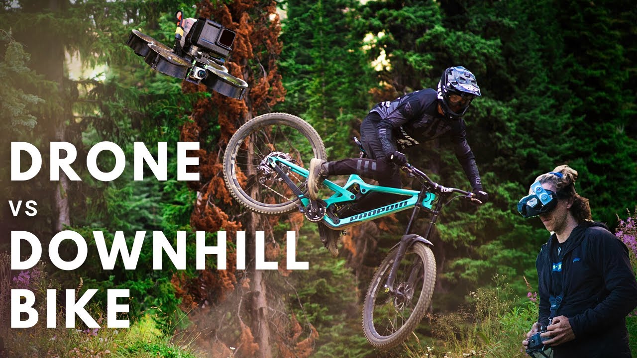 Remy Metailler Drone Vs Downhill Bike At Sun Peaks