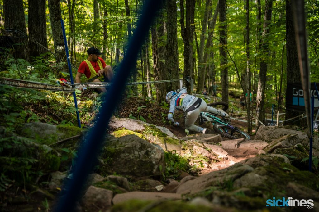 Myriam Nicole crashes in Snowshoe