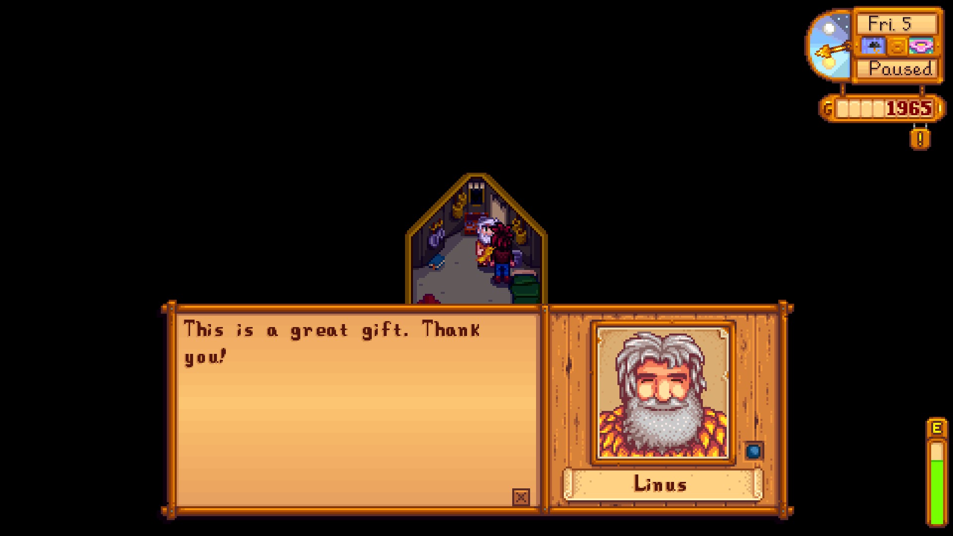 This is the first time someone’s ever liked a gift. 