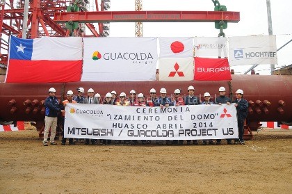 Guacolda Energía Celebra Izamiento de Domo de Caldera de Futura Unidad N° 5