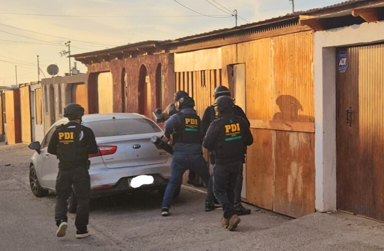 PDI ATACAMA INCAUTÓ MÁS DE DOS KILOS DE DROGA EN OPERATIVO QUE PERMITIÓ LA DETENCIÓN DE CINCO PERSONAS